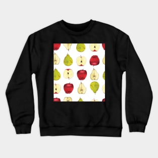 Funny hand-drawn apple and pear pattern Crewneck Sweatshirt